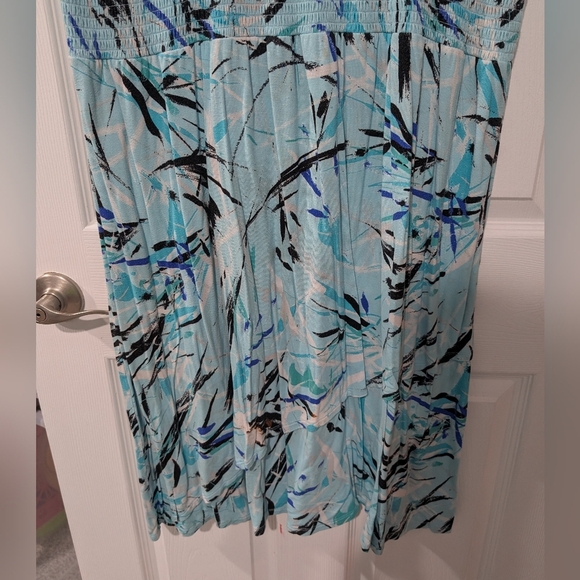 Lane Bryant Blue Surplice V-Neck Smocked-Waist Jersey Dress in Size 18/20 (2X) - Picture 6 of 11